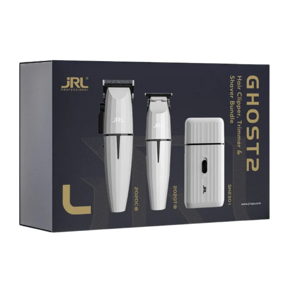 JRL Onyx White Ghost Kit Trio Clipper, Trimmer and Shaver