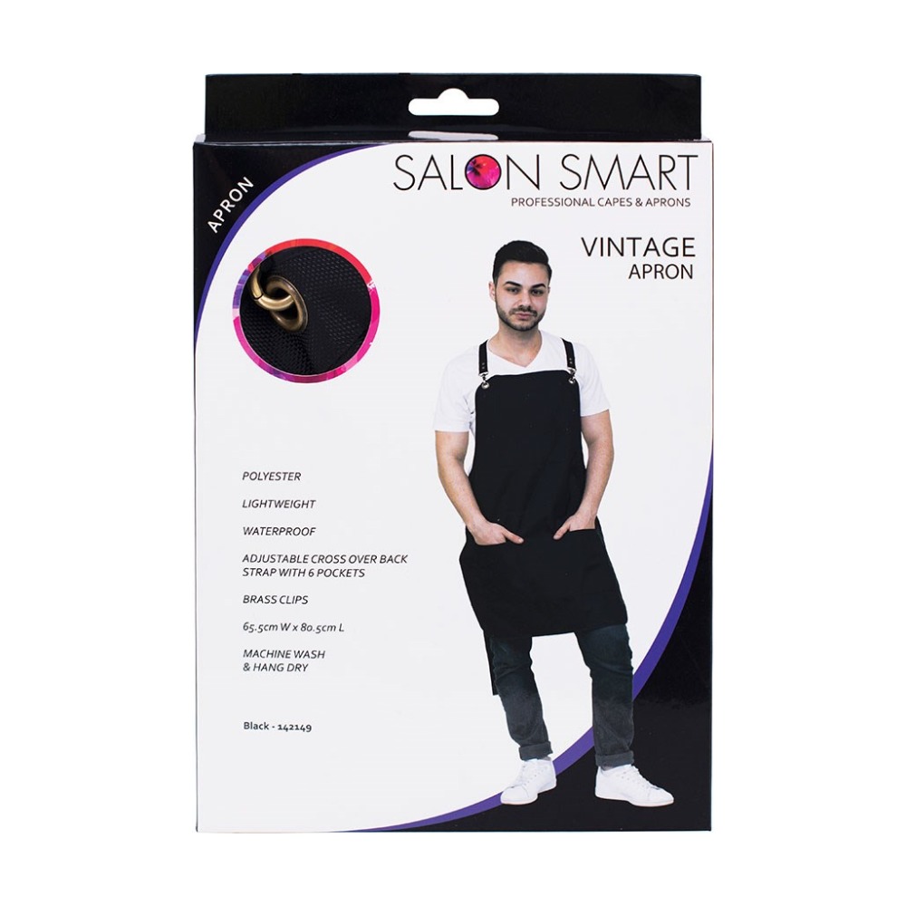 Salon Smart Vintage Apron Black 142149