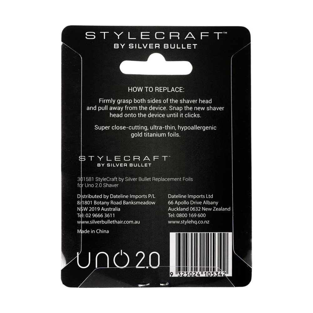 StyleCraft By Silver Bullet Uno 2.0 Foil Replacement Black Titanium
