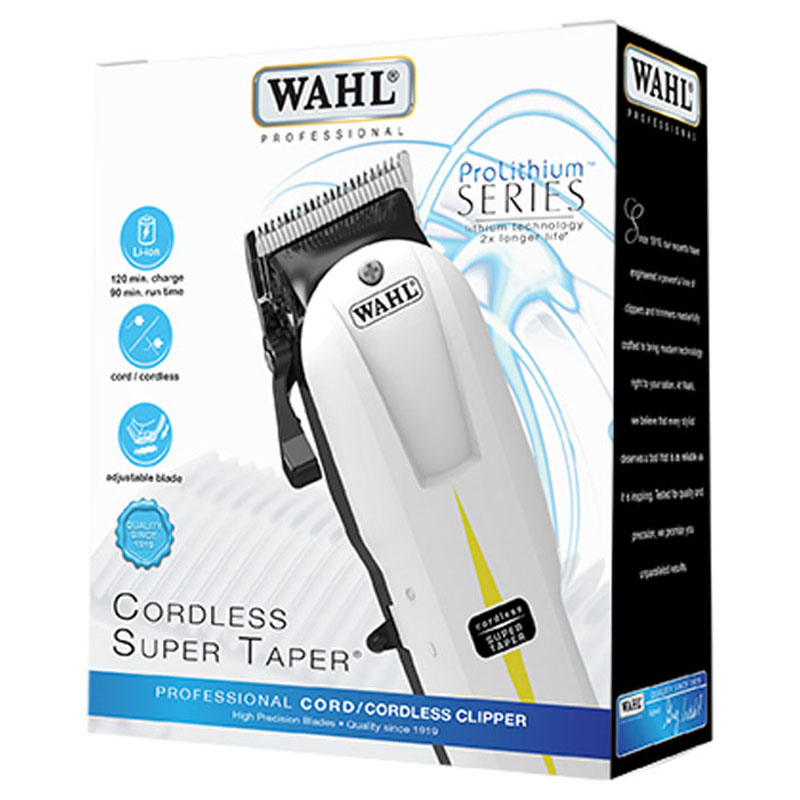 WAHL Cordless Super Taper Clipper White