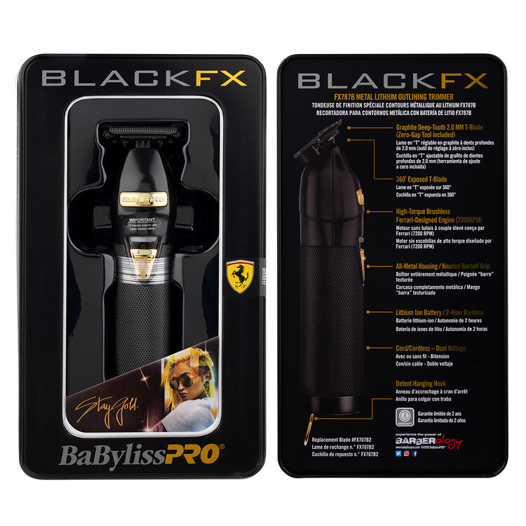 BabylissPro Lithium Trimmer T-Blade BlackFX 761