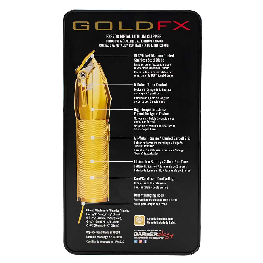 BabylissPro Lithium Clipper GoldFX