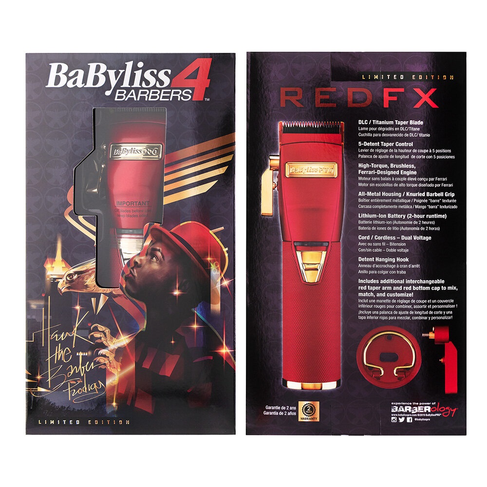 BabylissPro Lithium Clipper RedFX - B870RA