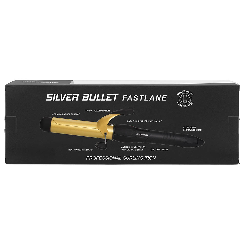 Silver Bullet Fastlane Ceramic Curling Iron Gold 32mm - 900347