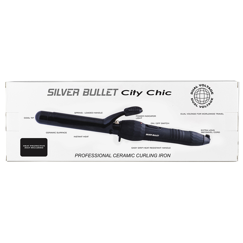 Silver Bullet City Chic Black Curling Iron 25mm - 900666