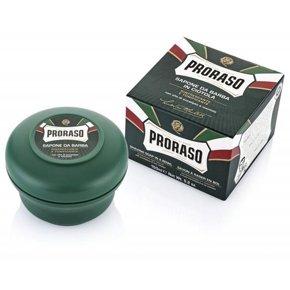 Proraso Eucalyptus & Menthol Shaving Soap Bowl 150ml Refresh- Green