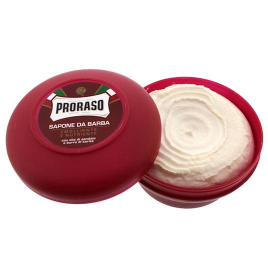 Proraso Sandalwood Oil & Shea Butter Shaving Soap Bowl 150ml - Red