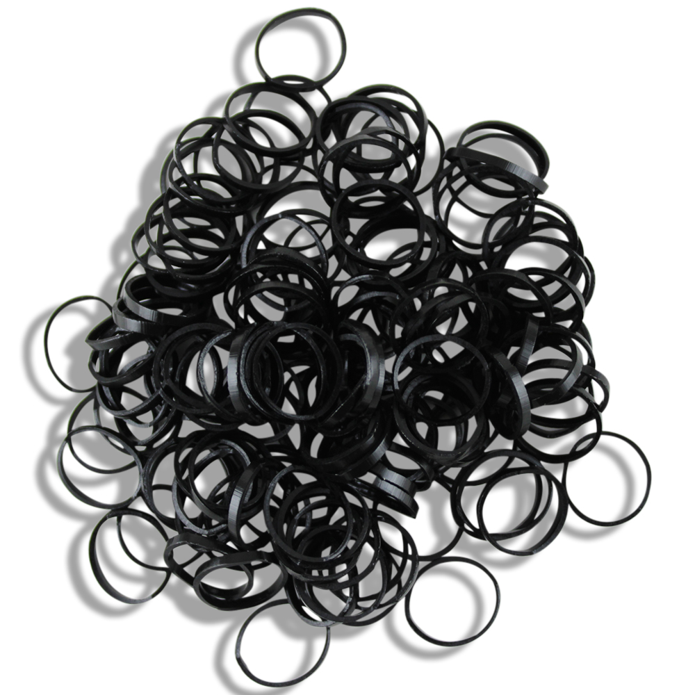 Costaline Round Elastic Bands - Black