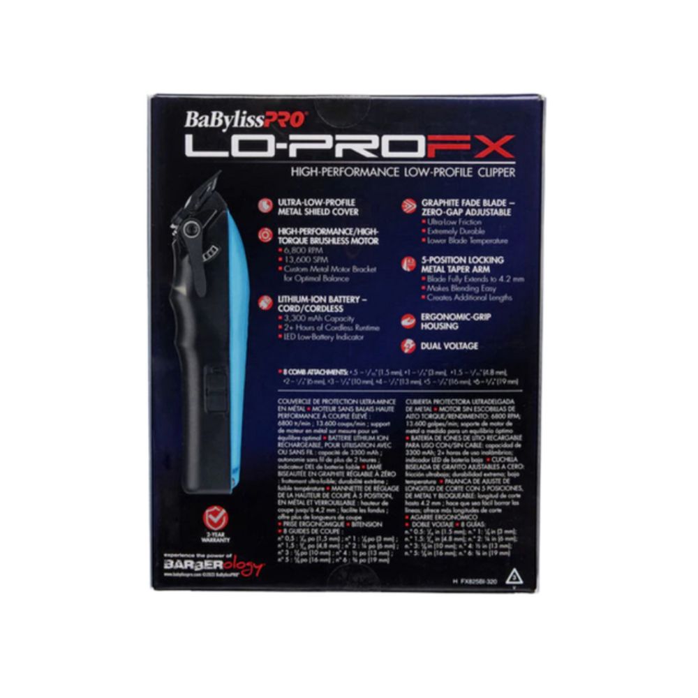 BabylissPro LoPROFX Clipper Limited Blue