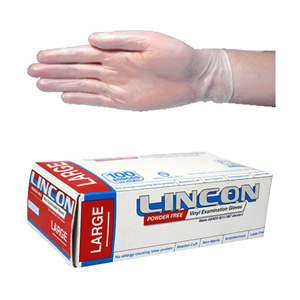 Lincon Gloves Vinyl Powder-Free Large