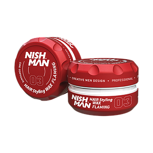 Nish Man Aqua Hair Styling Wax (03) Flaming 150ml