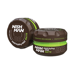 Nish Man Aqua Hair Styling Wax (08) Matte 150ml