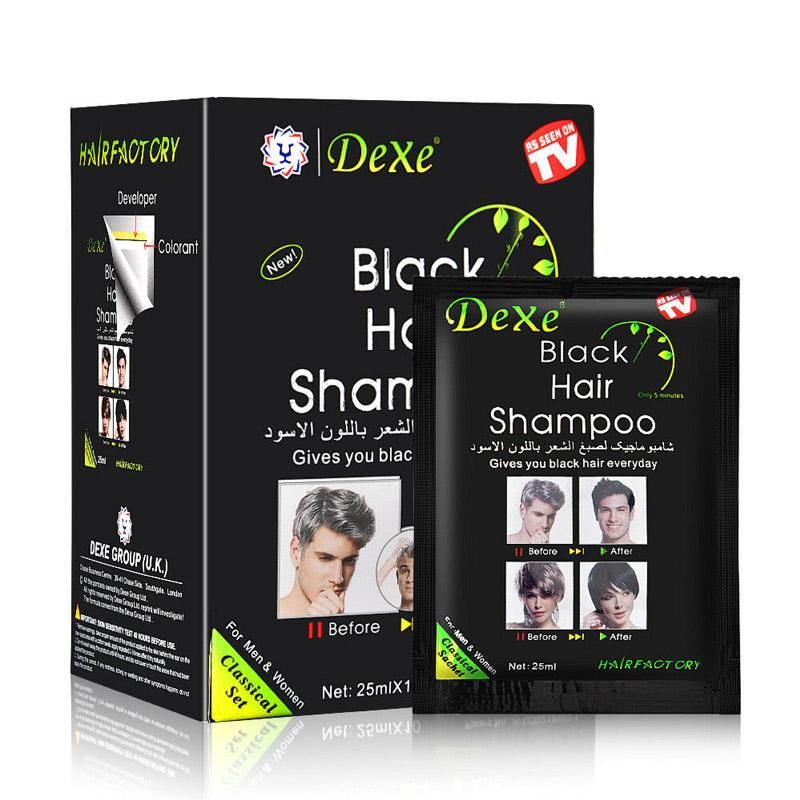 Dexe Black Hair Shampoo 25ml 10pcs Per Pack