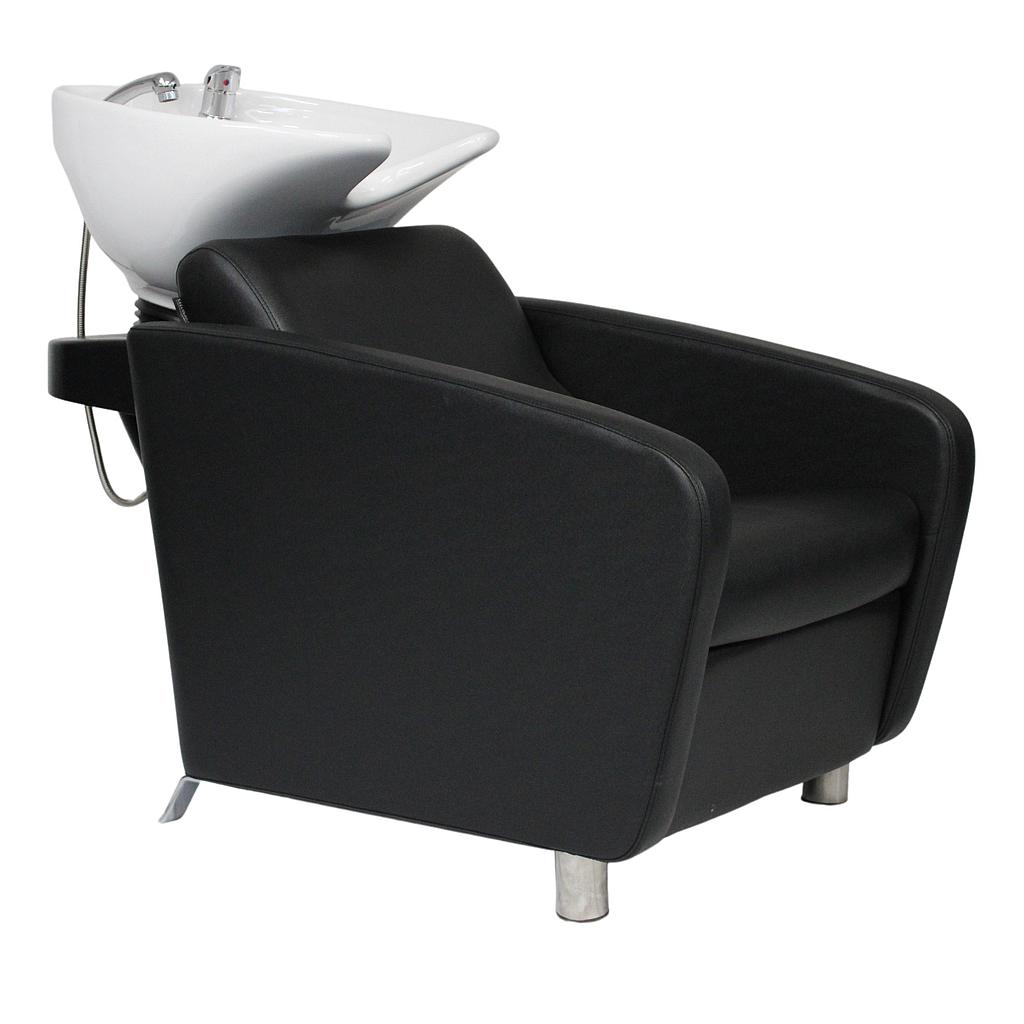 Salon360 Joy Salon Hair Wash Basin Black With White Sink