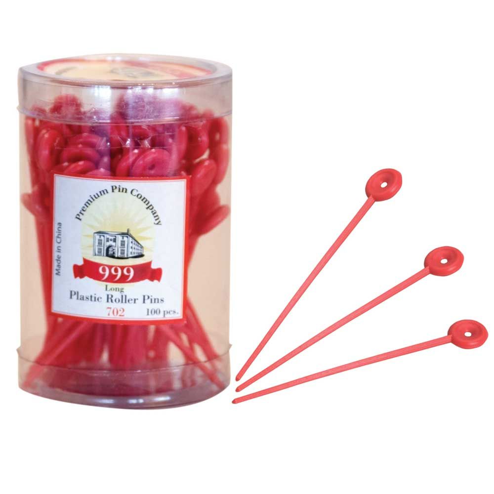 999 Metal Roller Pins Red Long 100pc