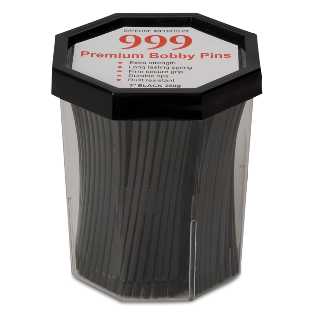 999 Bobby Pins 3"/2.75 Black 250g - 135149