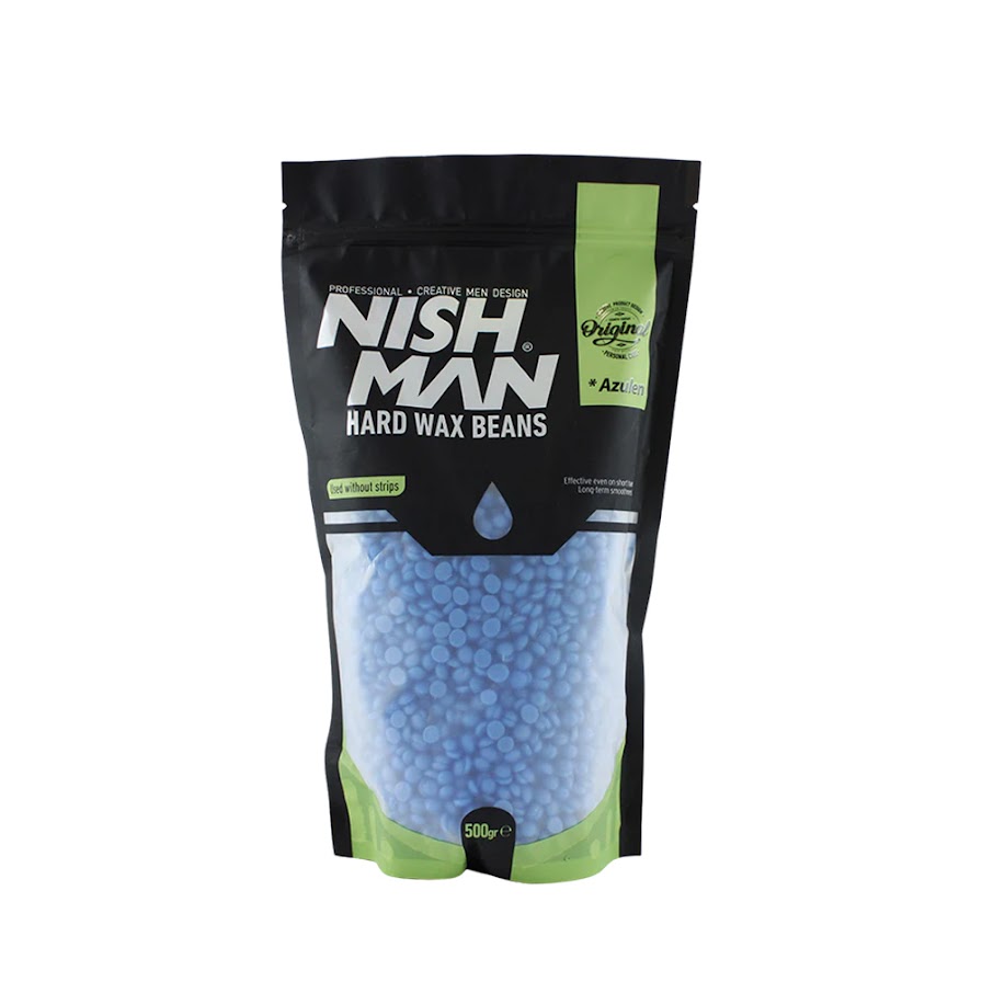 Nish Man Hard Wax Beads For Facial Waxing Azulen 500g