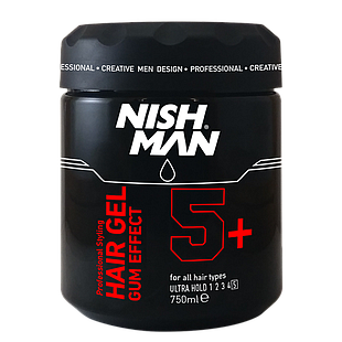 Nish Man Hair Styling Gel Gum Effect 5+ 750ml