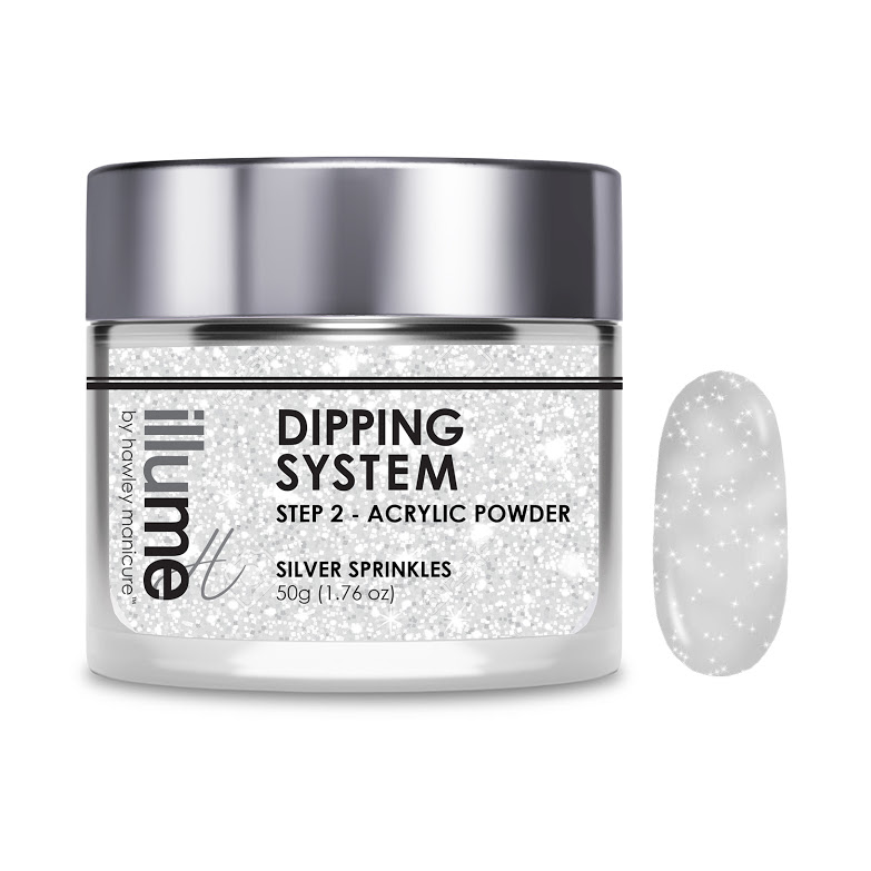 Hawley Illume Dipping Powder - Silver Sprinkles