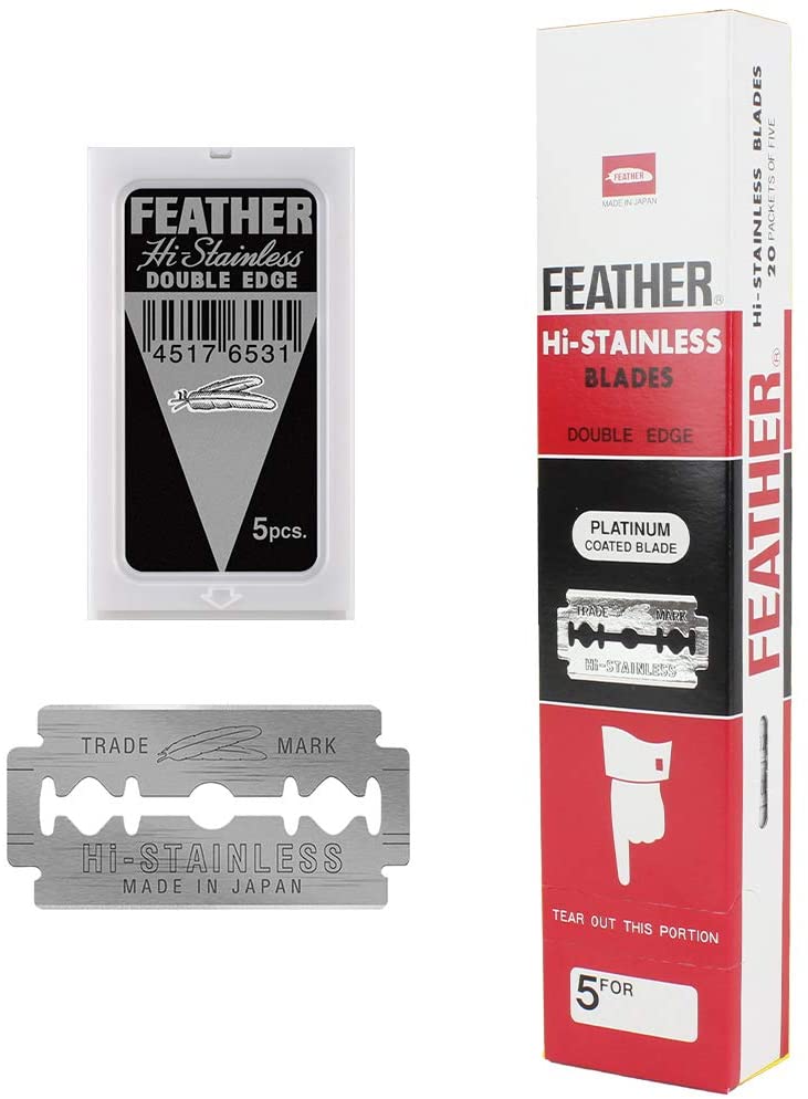 Feather Double Edge Hi-Stainless Blades 100pk