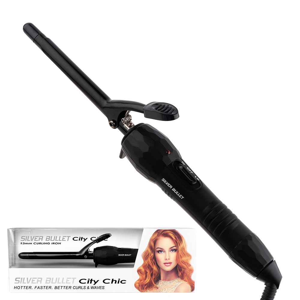 Silver Bullet City Chic Black Curling Iron 13mm - 900676