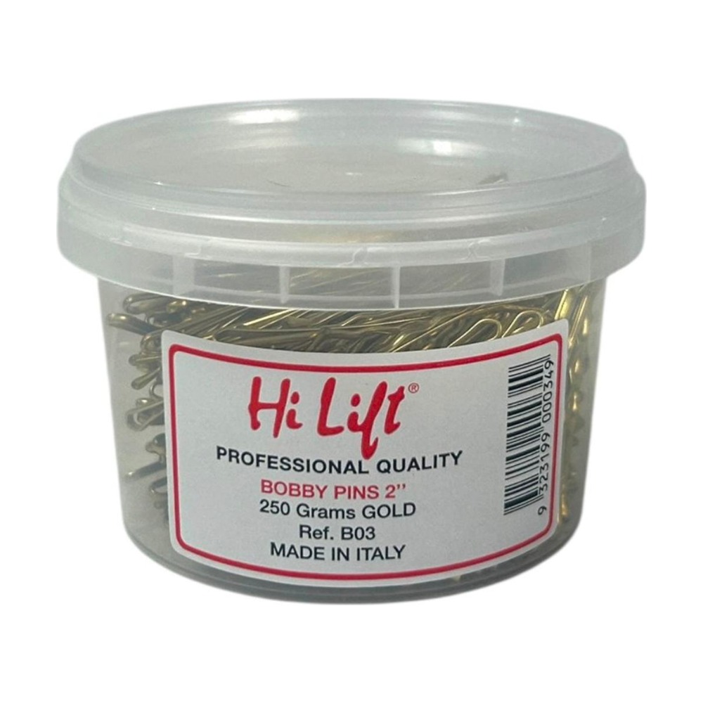 Hi Lift Bobby Pins 2" 250g Tub Gold
