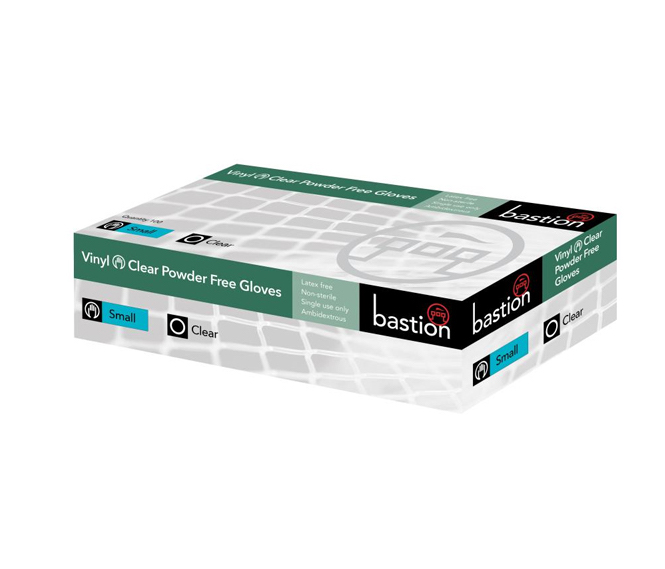 Bastion Vinyl Powder Free (S) Small 100pcs Gloves