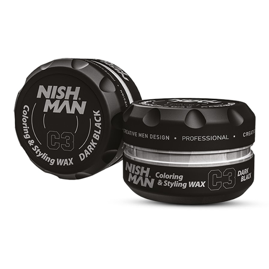 Nish Man C3 Coloring & Styling Wax Dark Black 100ml