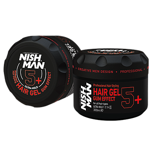 Nish Man Hair Styling Gel Gum Effect 5+ 300ml