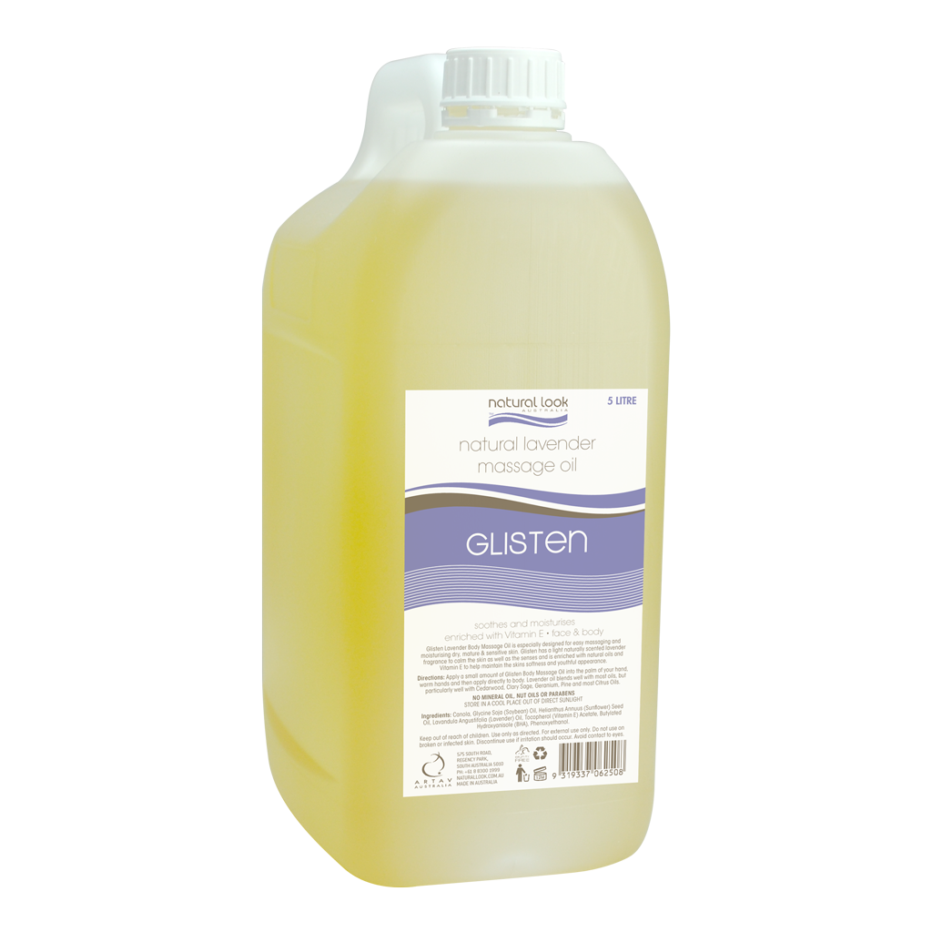Natural Look Glisten Body Massage Oil Lavender 5L 