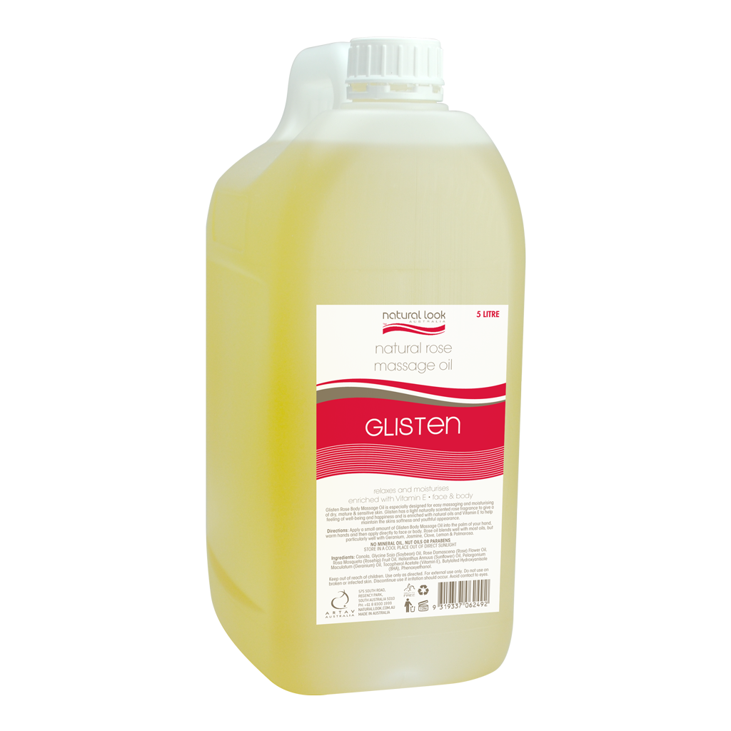 Natural Look Glisten Body Massage Oil Rose 5L 