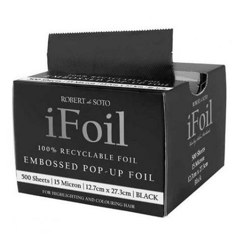 iFoil 500 Sheets Embossed 15mic 12.7x27.3cm BLACK