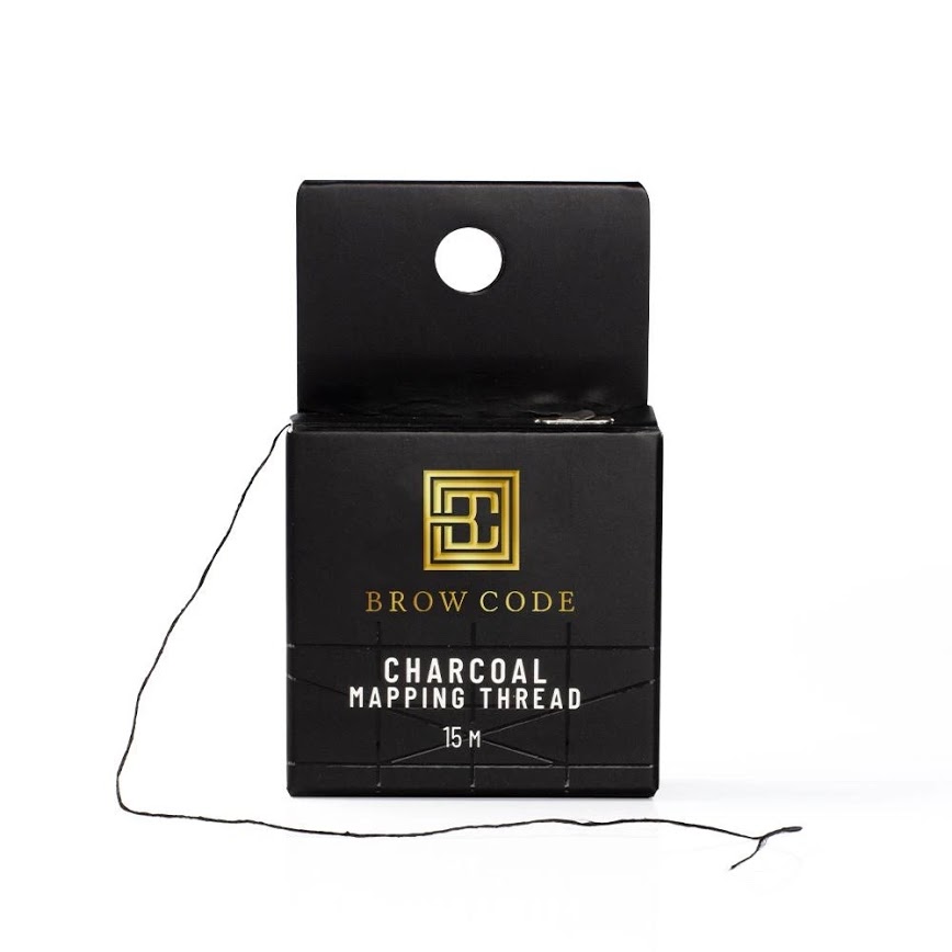Brow Code Charcoal Mapping Thread Black 15m ^^