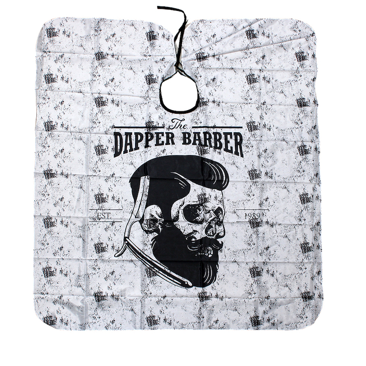Costaline Barber Cape Skull With Beard And Razor