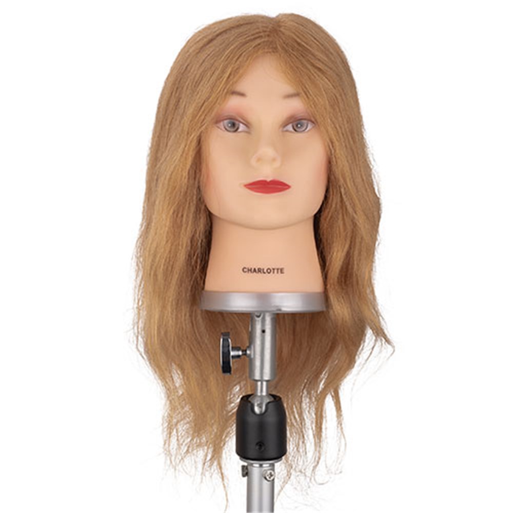 DL Mannequin Head Med/Long Blonde 100% Human Hair Charlotte 140150