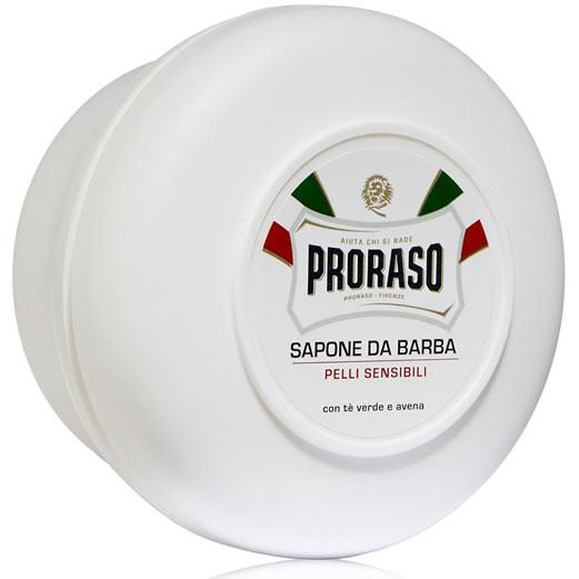 Proraso Green tea & Oatmeal Shaving Soap Bowl 150ml Sensitive- White