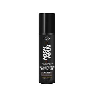 Nish Man Magic Touch Up Root Concealer Dark Brown 100ml