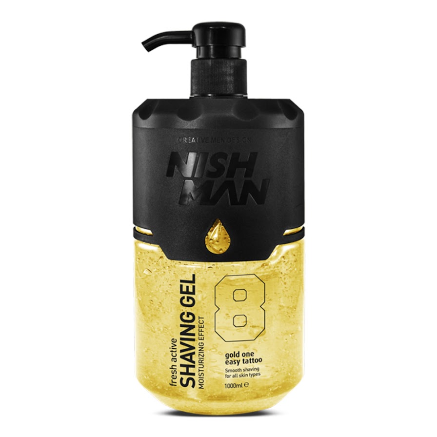 Nish Man Shaving Gel With Pump Gold 1L