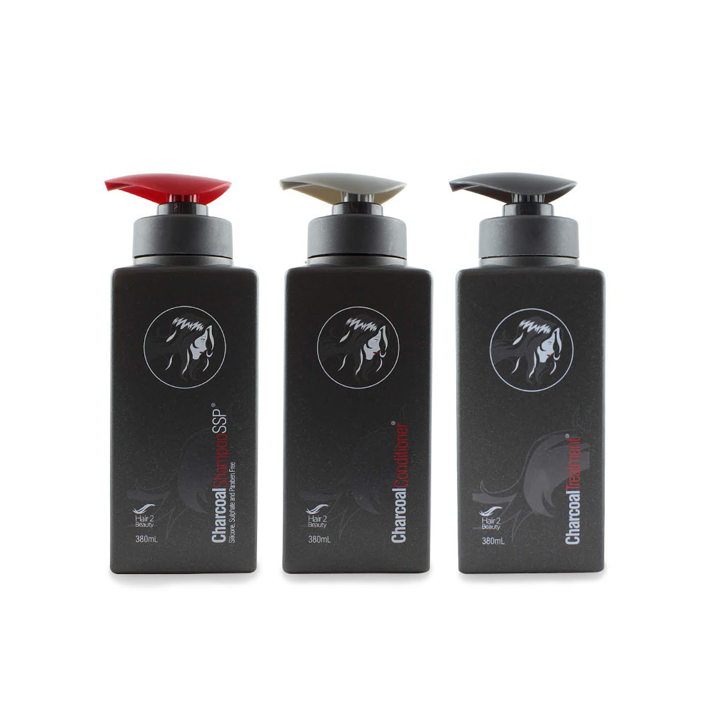 H2B Charcoal TRIO Pack SSP Shampoo, Conditioner, Treatment 380ml