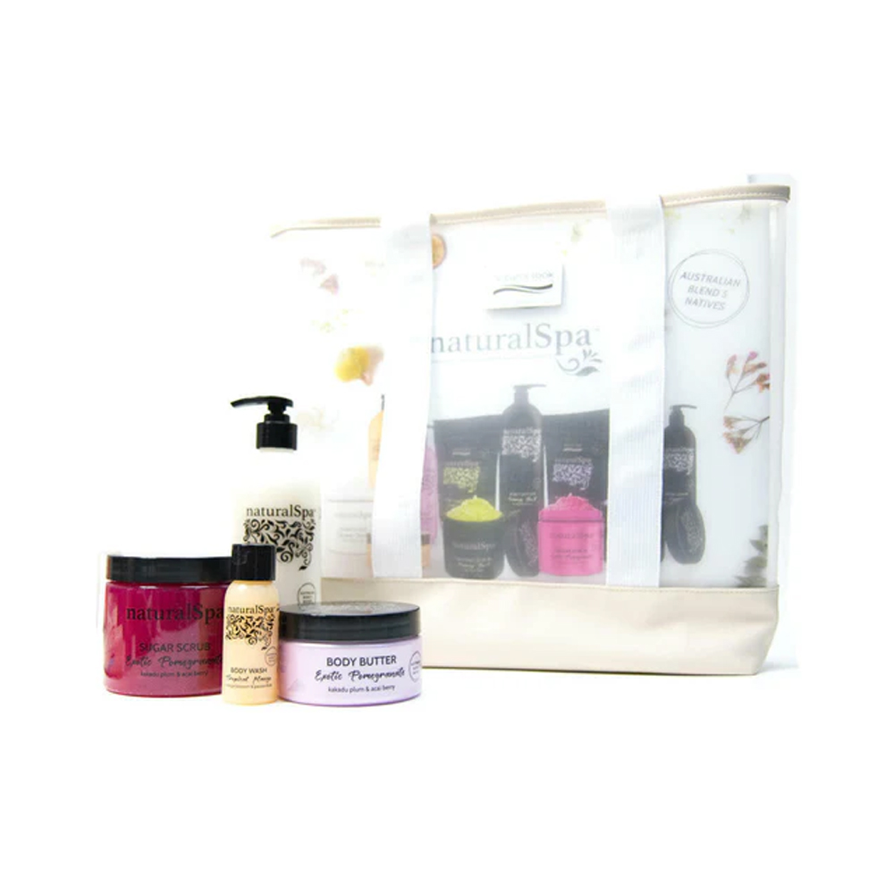 Natural Look Spa Tote Bag Exotic Pomegranate