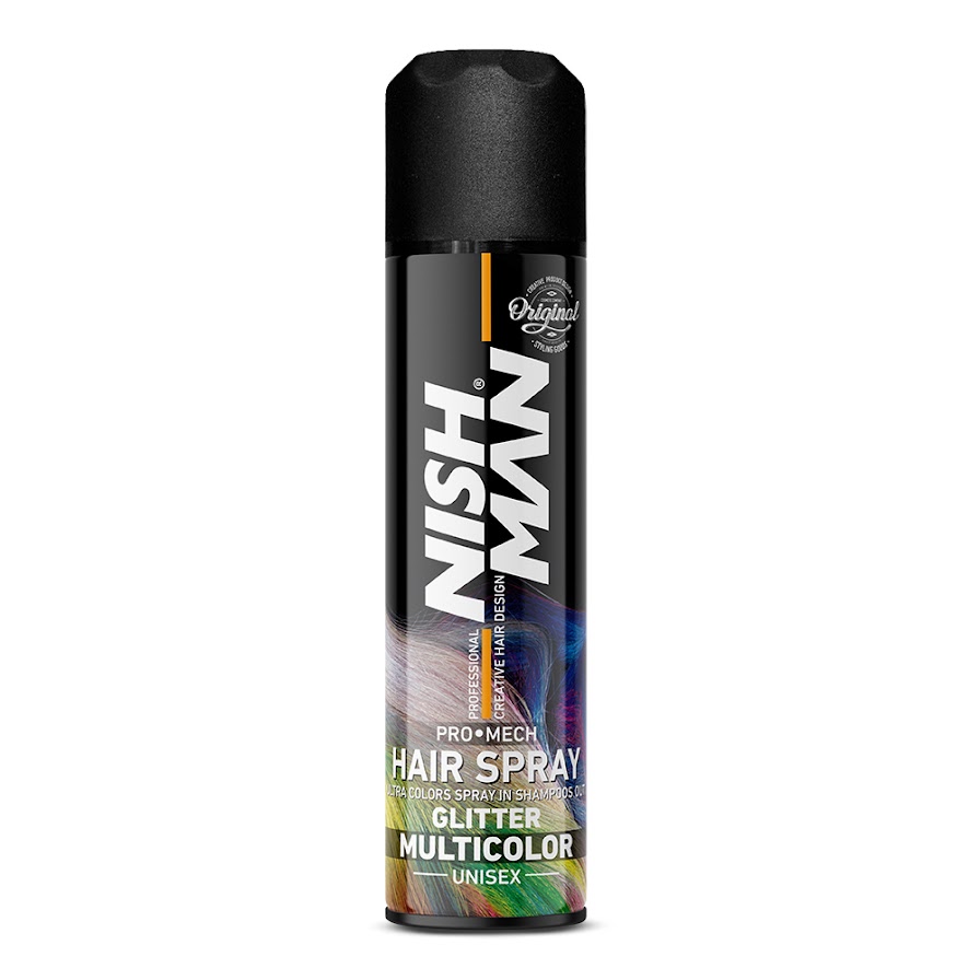 Nish Man Glitter Hair Spray Mech - Multicolor 150ml