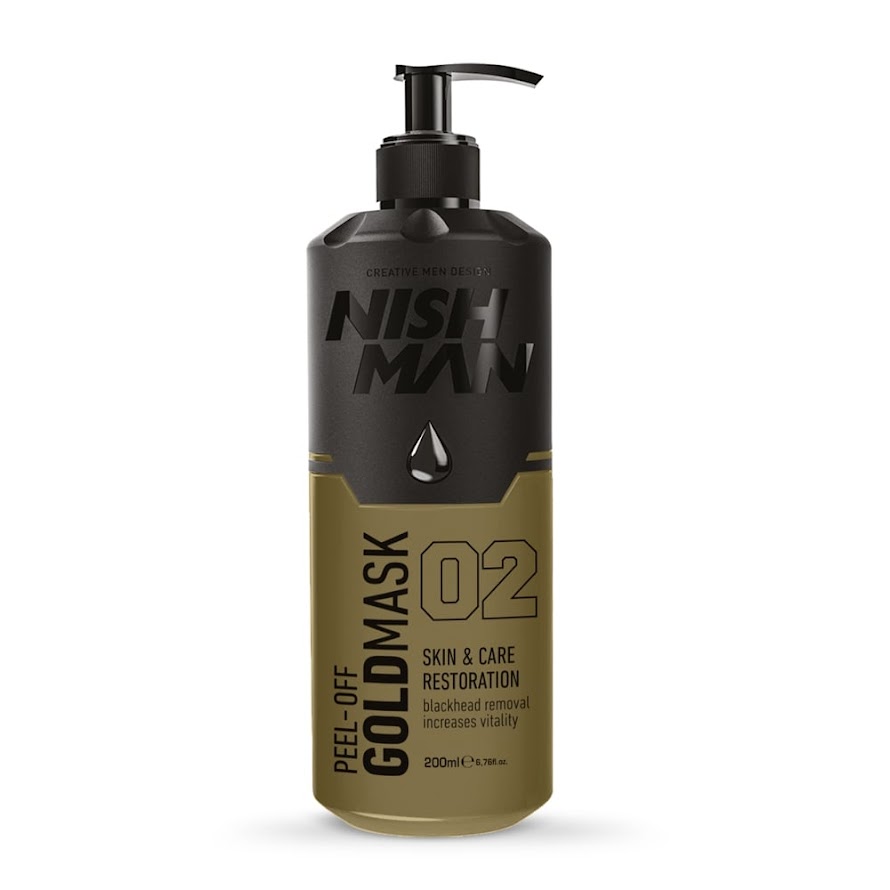 Nish Man Gold Peel Off Mask With Pump 200ml