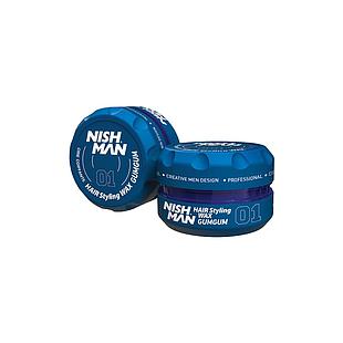 Nish Man Hair Styling Wax Gum Gum 01 Pocket Size 30ml
