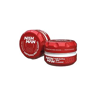 Nish Man Aqua Hair Styling Wax 03 Flaming Pocket Size 30ml