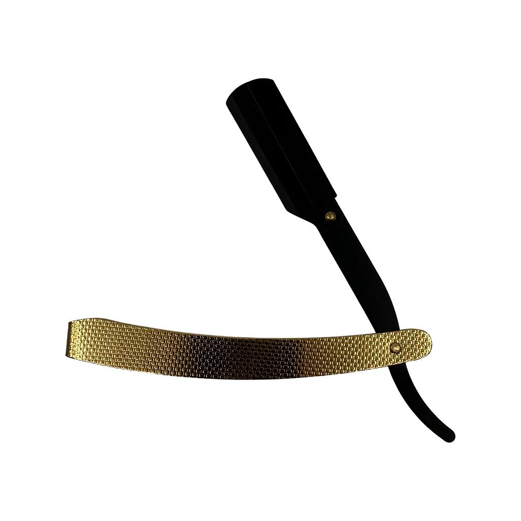 Costaline Matte Black & Gold Textured Barber Razor #8