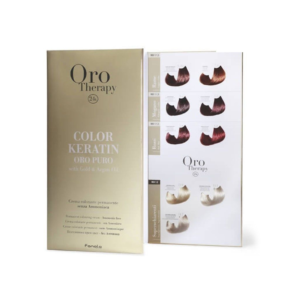 Fanola Orotherapy Colour Chart 70 Swatches