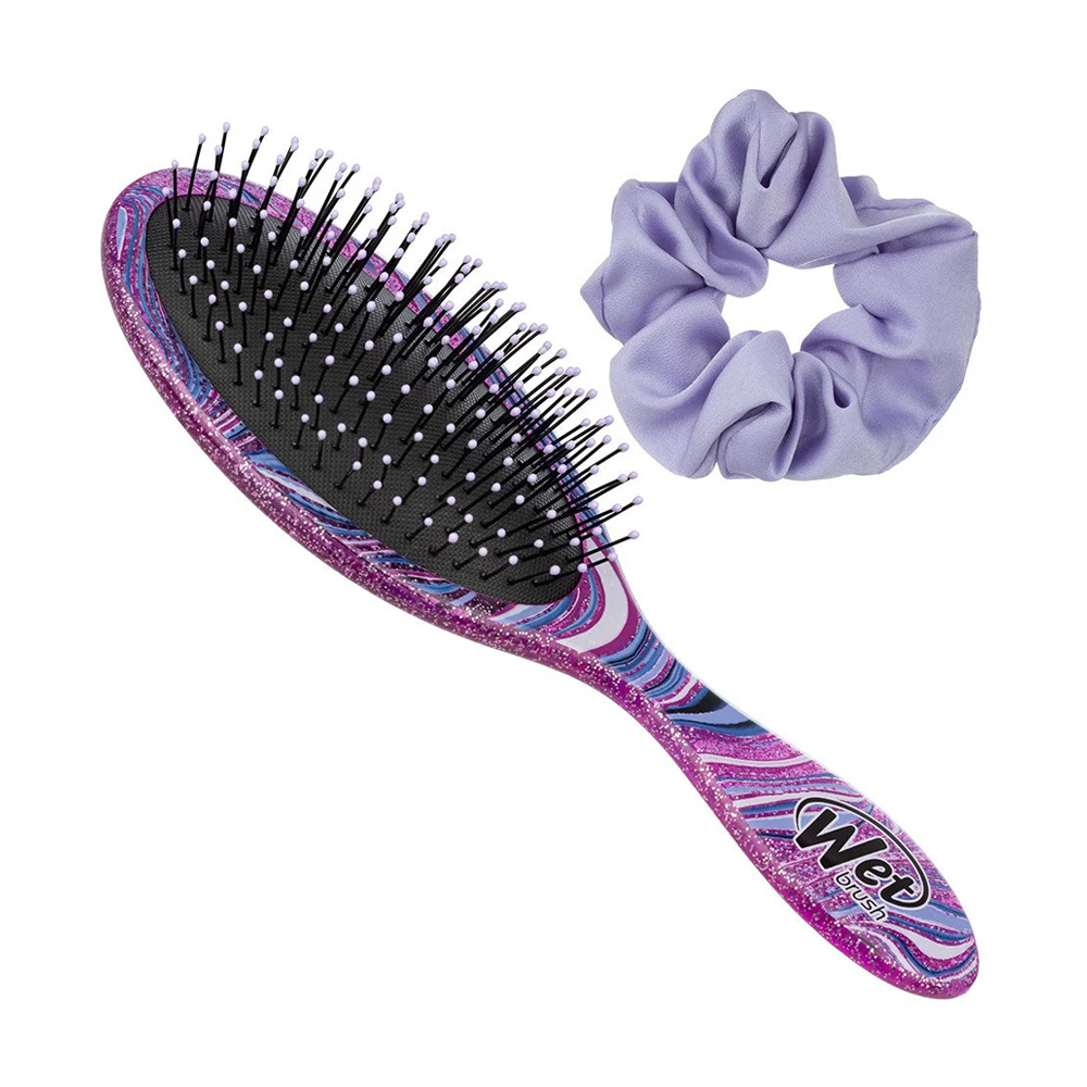 Wet Brush Set Swirl Style Detangler & Scrunchie
