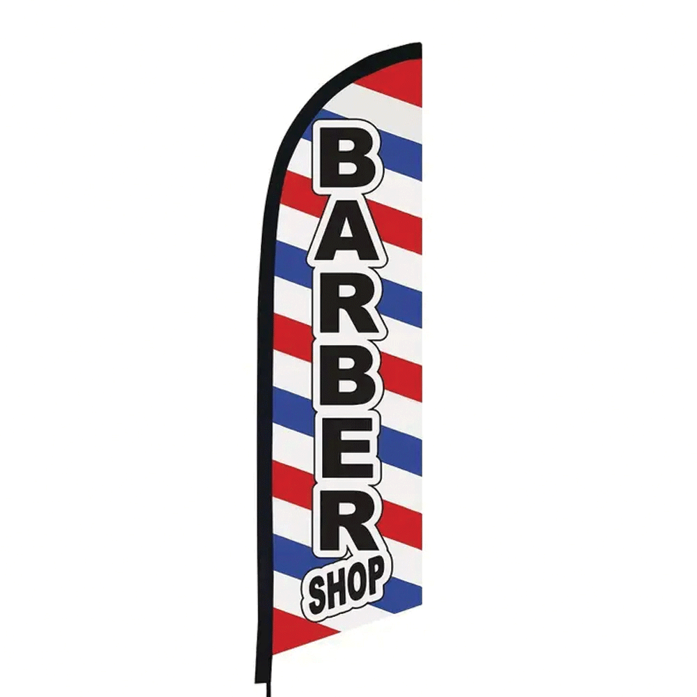 Salon360 Outdoor Barber Feather Flag