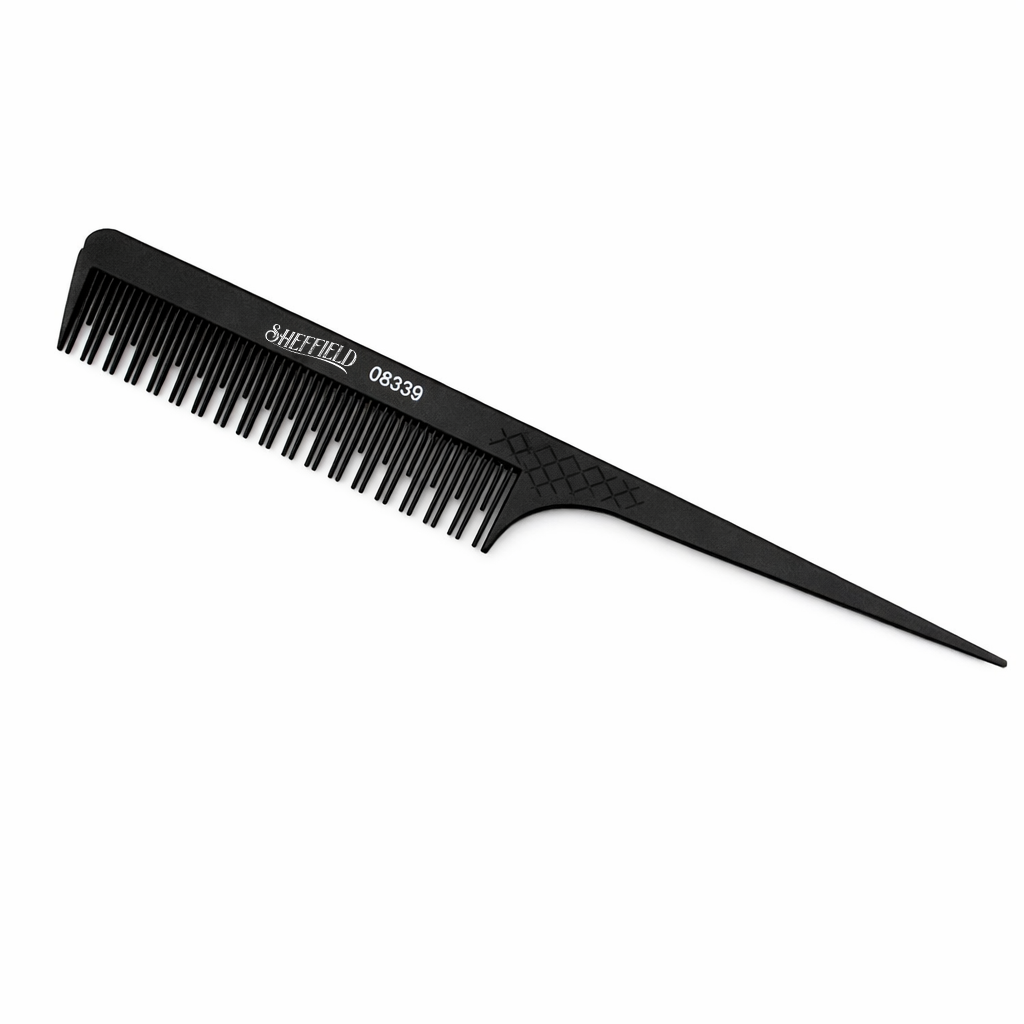 Sheffield Carbon Plastic Tail Comb 08339