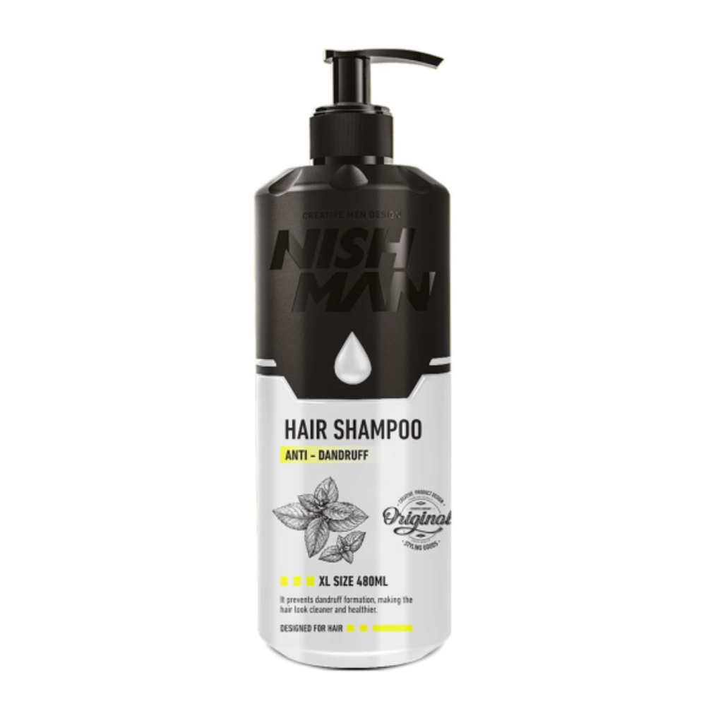 Nish Man Anti Dandruff Hair Shampoo 480ml